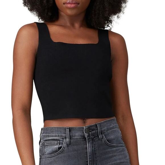 A.L.C. Black Victoria Tank Top Cropped Sleeveless Quality Womens XL - Picture 1 of 6